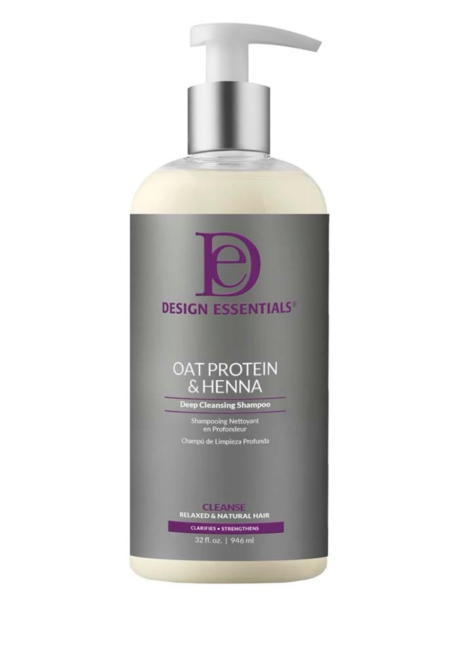 Design Essentials Oat Protein & Henna Deep Cleansing Shampoo front view