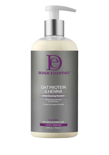 Design Essentials Oat Protein & Henna Deep Cleansing Shampoo front view