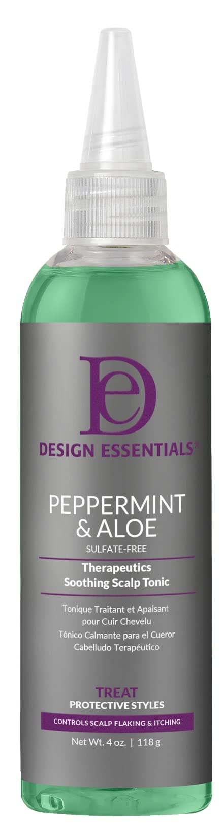 Design Essentials Peppermint & Aloe Soothing Scalp Tonic 4 oz front view