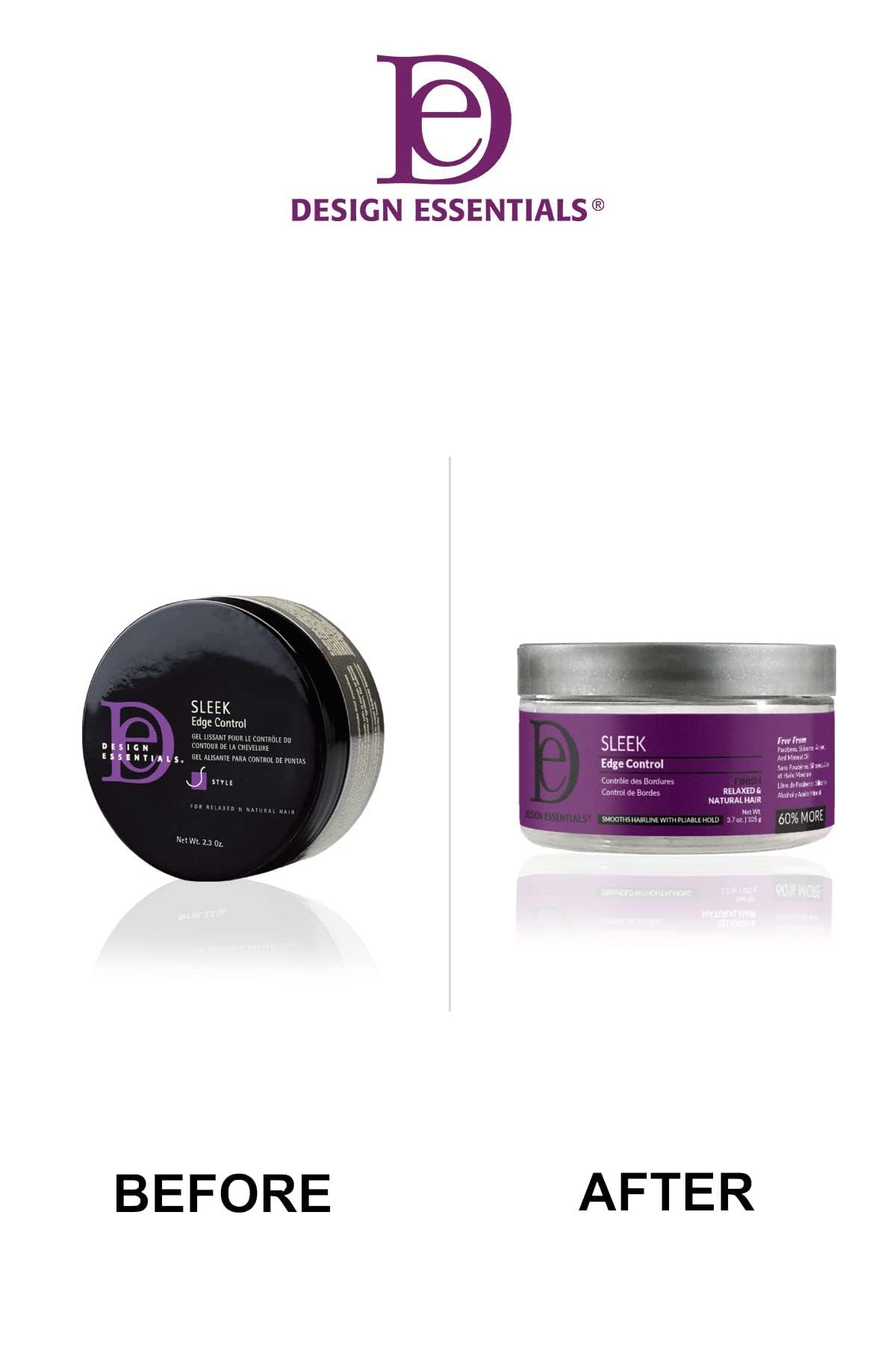 Design Essentials Sleek Edge Control Gel applied on hair
