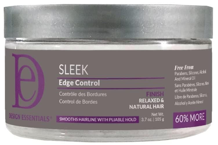 Design Essentials Sleek Edge Control Gel in a bathroom setting