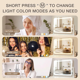 Detachable 10X magnifying mirror from Shinerva Vanity Mirror