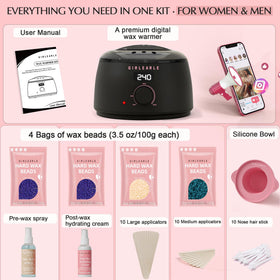 Detachable pink silicone wax bowl from GIRLEARLE kit