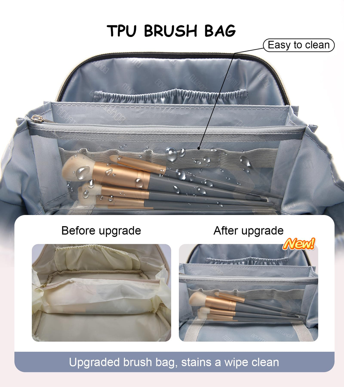 Detachable pouches from BOYATU Travel Makeup Bags Set