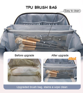 Detachable pouches from BOYATU Travel Makeup Bags Set