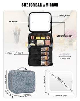 Detachable Velcro makeup mirror with three lighting modes