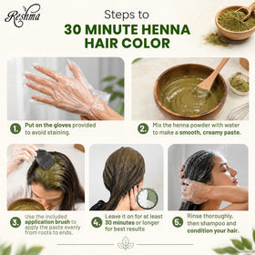 Detailed instruction manual for Reshma Beauty henna application