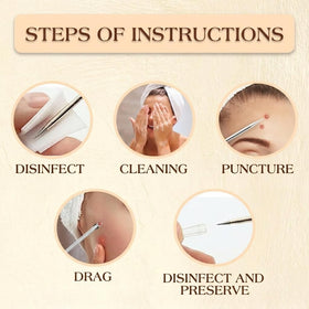 Detailed instructions included with DERMATED tool kit