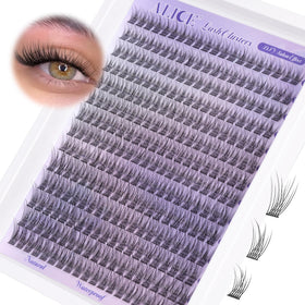 Detailed view of ALICE Natural Lash Clusters 10-14mm