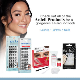 Detailed view of Ardell lash extension application process