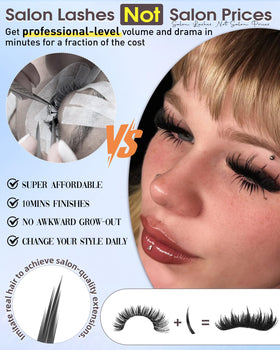 Detailed view of Boahankuke Lash Clusters texture