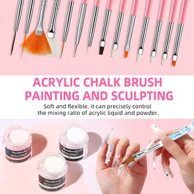 Detailed view of DouborQ nail brush and tools
