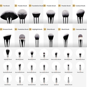 Detailed view of DUcare makeup brush bristles