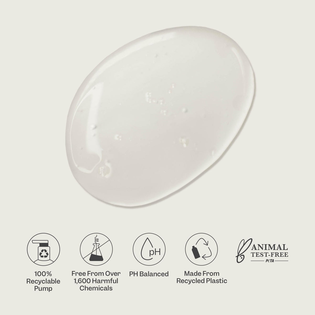 Detailed view of ingredients on RENPURE Body Wash packaging
