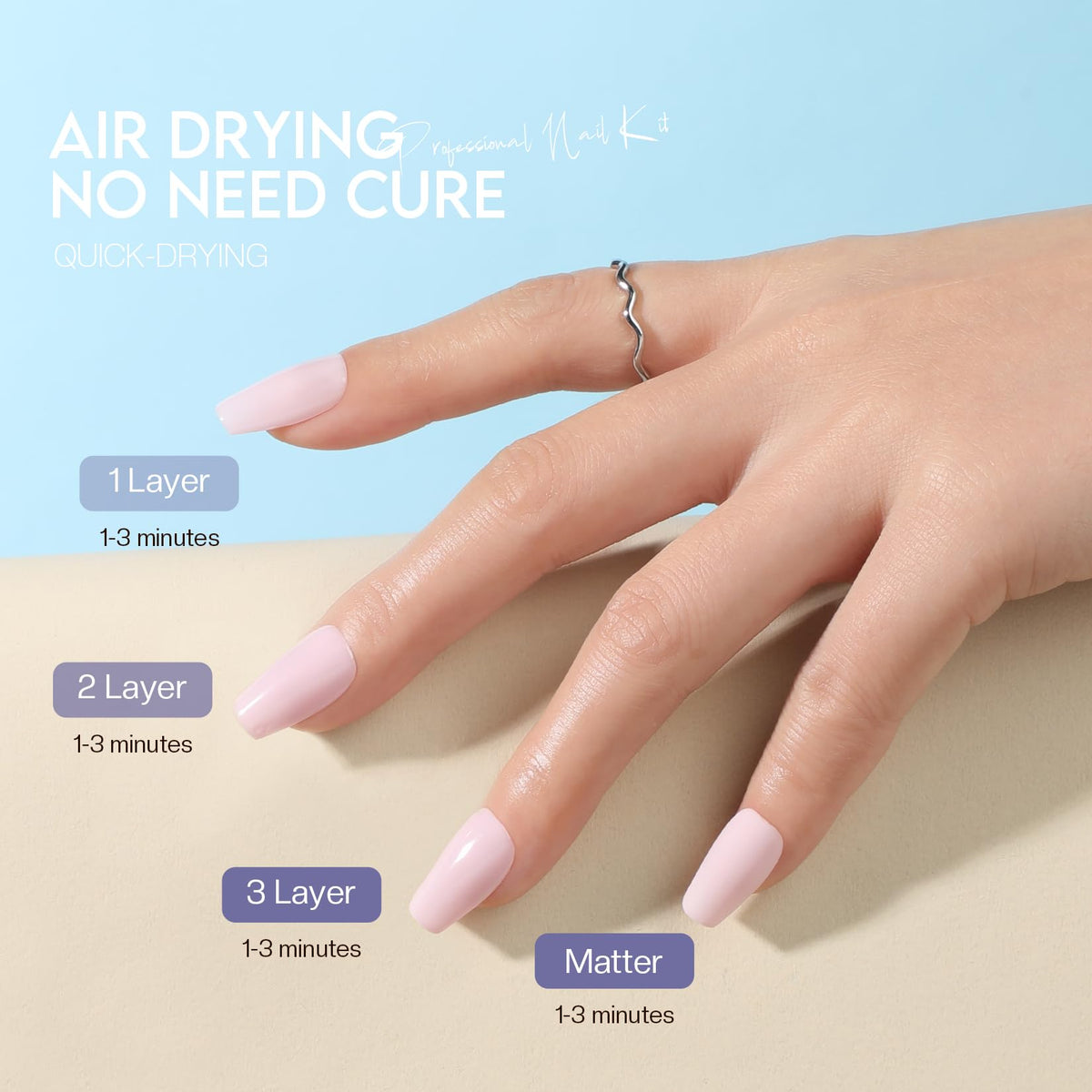 Detailed view of Morovan pastel nail polish shades