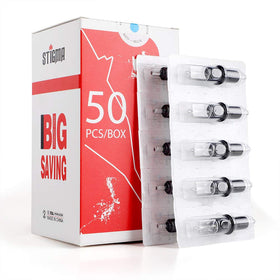 Detailed view of STIGMA tattoo needle tip
