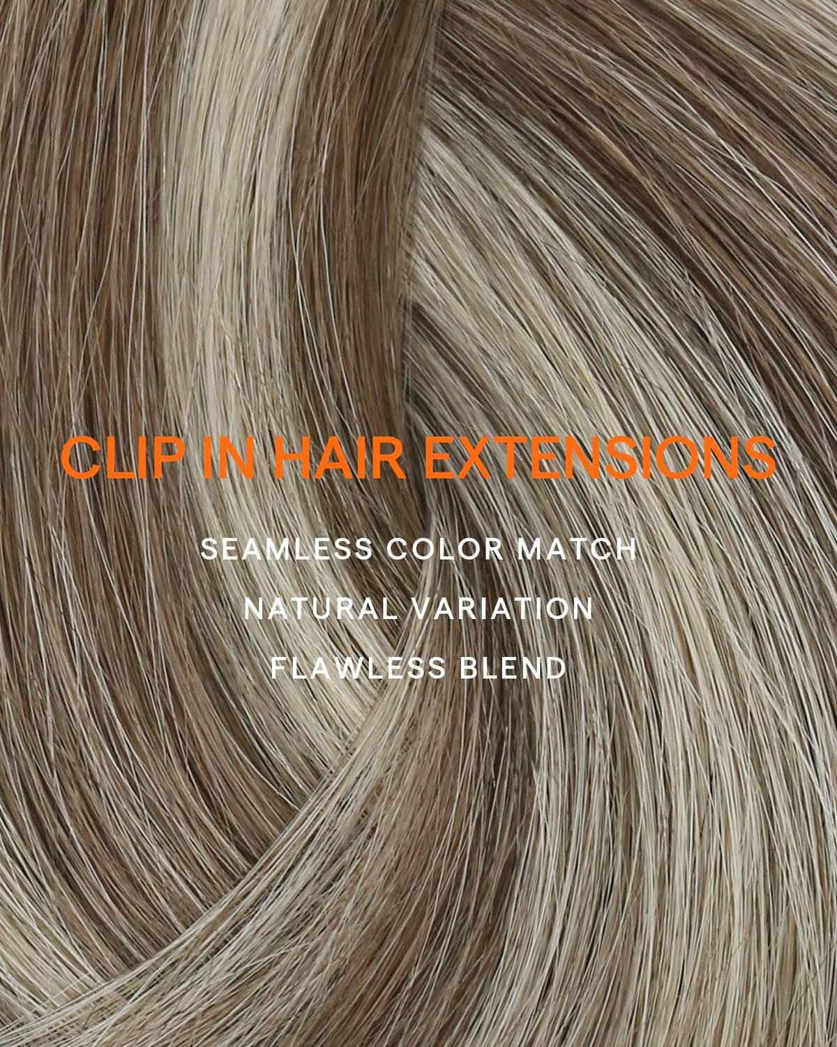 Detailed view of the hair texture of Full Shine Clip in Hair Extensions