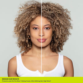 DevaCurl Styling Cream application on curls