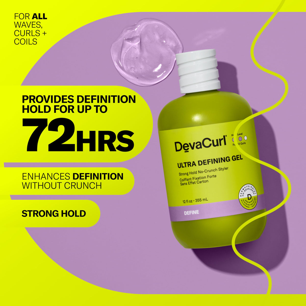 DevaCurl Ultra Defining Gel 12 fl oz Bright Breeze back view