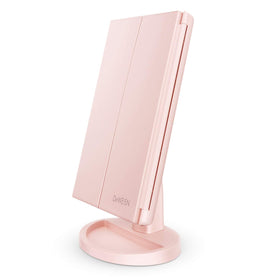 deweisn Tri-Fold Lighted Vanity Mirror with 21 LED lights front view