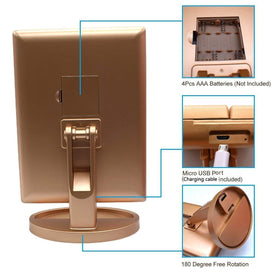 deweisn Tri-Fold Vanity Mirror side view showing 3 panels