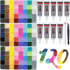 DEWJDFSC rhinestone bedazzling kit front view with organized compartments