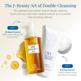 DHC Deep Cleansing Oil in bathroom setting