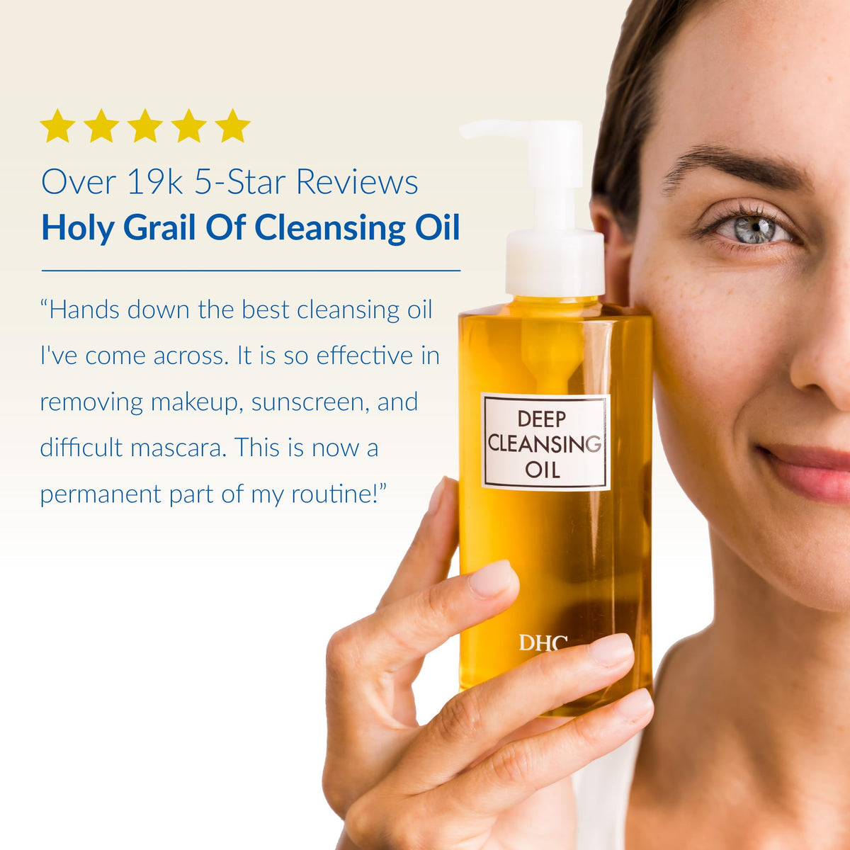 DHC Deep Cleansing Oil texture on hand