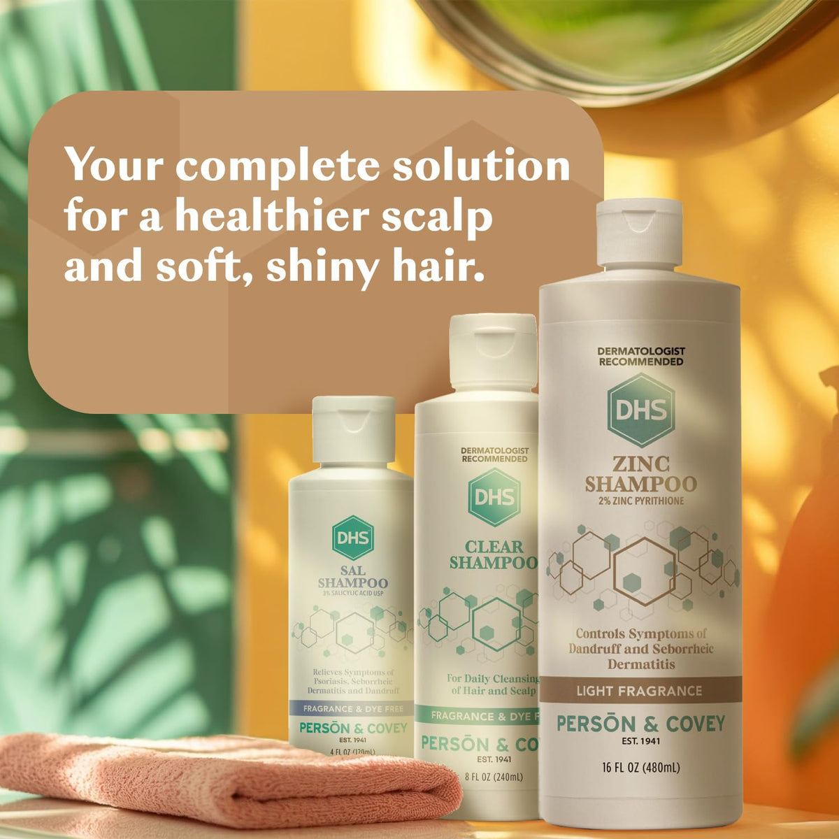 DHS Zinc Shampoo 2% Pyrithione back view with ingredients