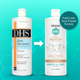 DHS Zinc Shampoo 2% Pyrithione side view with label