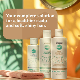 DHS Zinc Shampoo with other hair care products