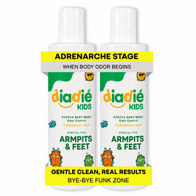DIADIÉ Kids Body Wash 2 Pack front view with natural ingredients