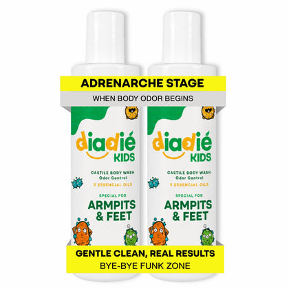 DIADIÉ Kids Body Wash 2 Pack front view with natural ingredients