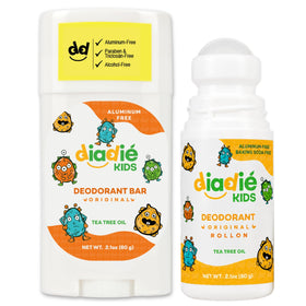 DIADIÉ kids deodorant stick and roll-on set packaging