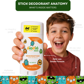 DIADIÉ Kids Deodorant Stick application on skin