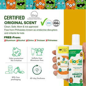 DIADIÉ Kids Natural Body Wash being poured into hand