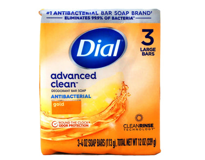 Dial 4 oz Gold Dial Antibacterial Soap Bar front view