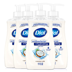 Dial Antibacterial Coconut Milk Hand Soap 11oz front view