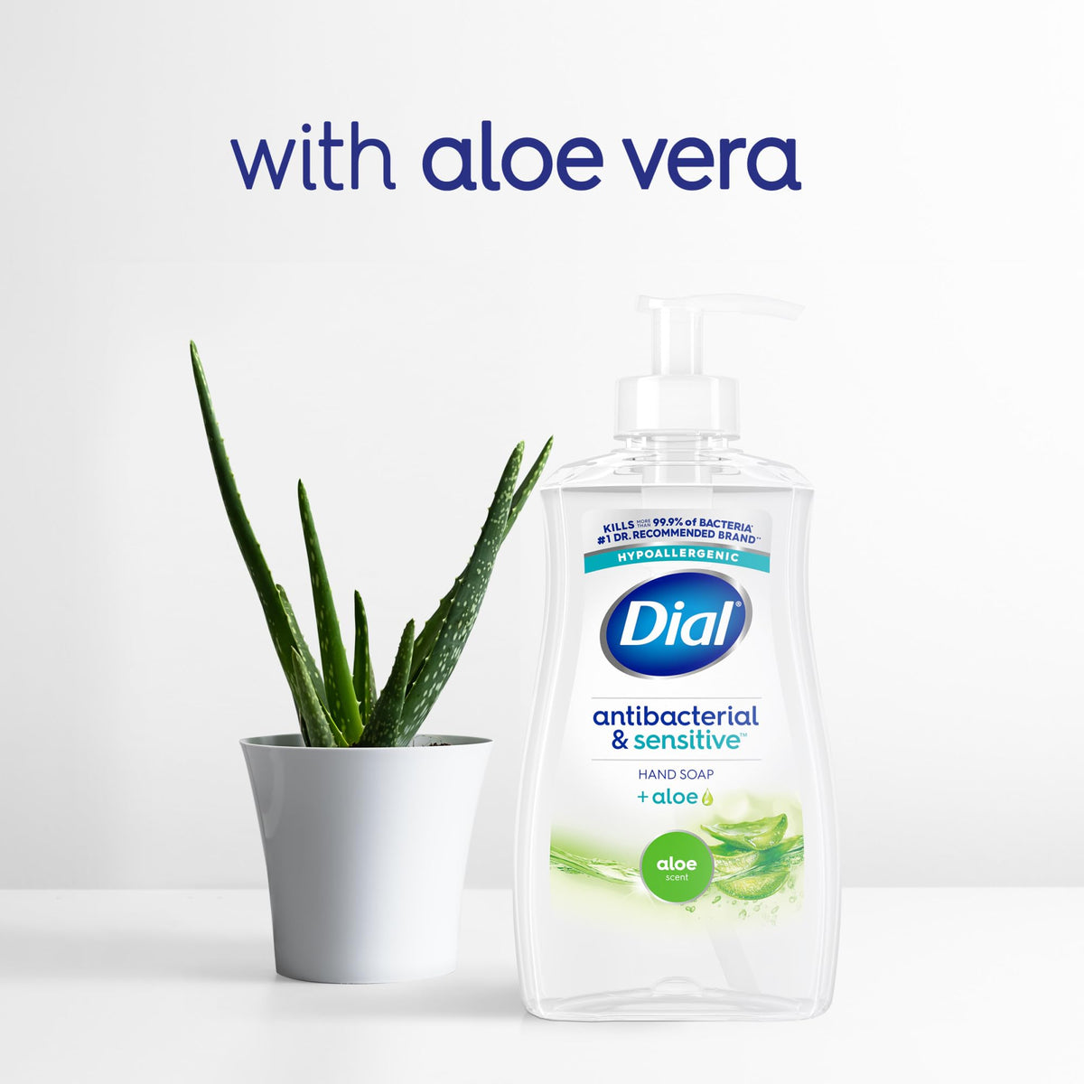 Dial Antibacterial Defense Liquid Hand Soap Aloe recyclable packaging