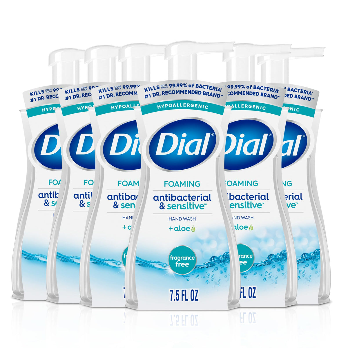 Dial Antibacterial Foaming Hand Soap 7.5 Fl Oz front view