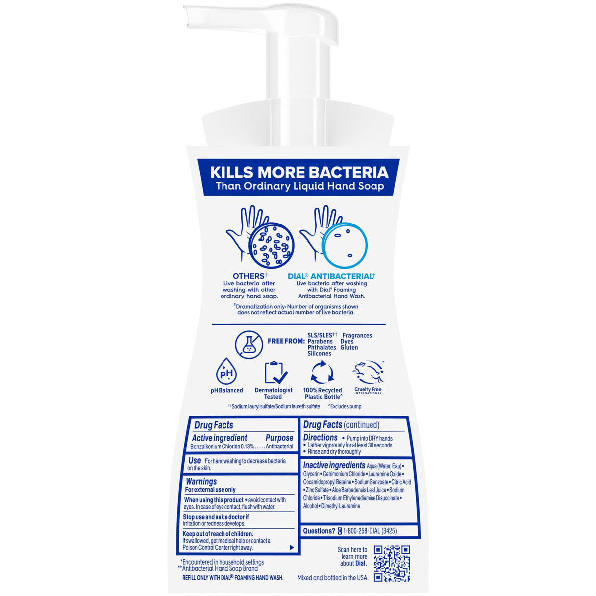 Dial Antibacterial Foaming Hand Soap 7.5 Fl Oz group packaging