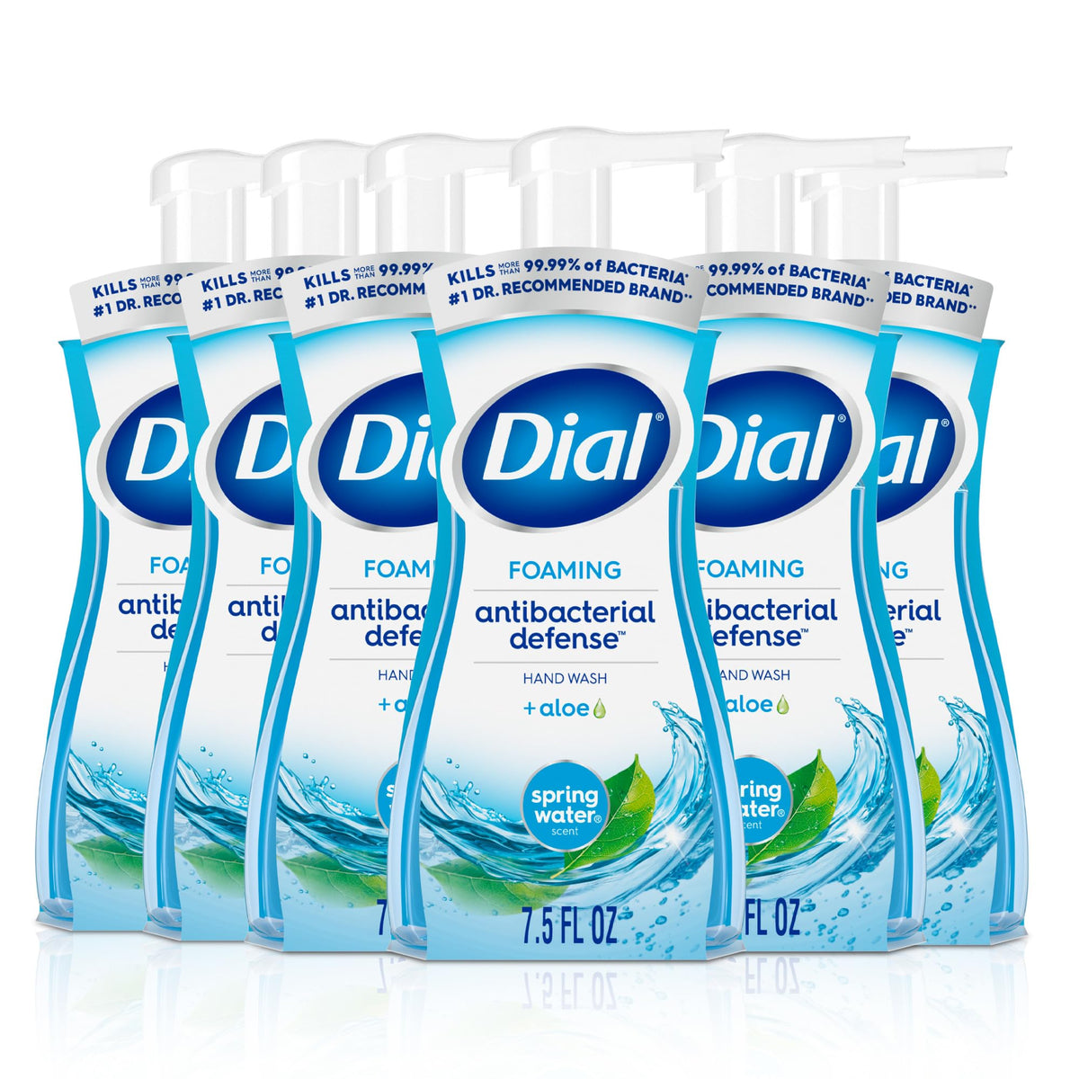 Dial Antibacterial Foaming Hand Soap Spring Water Scent front view
