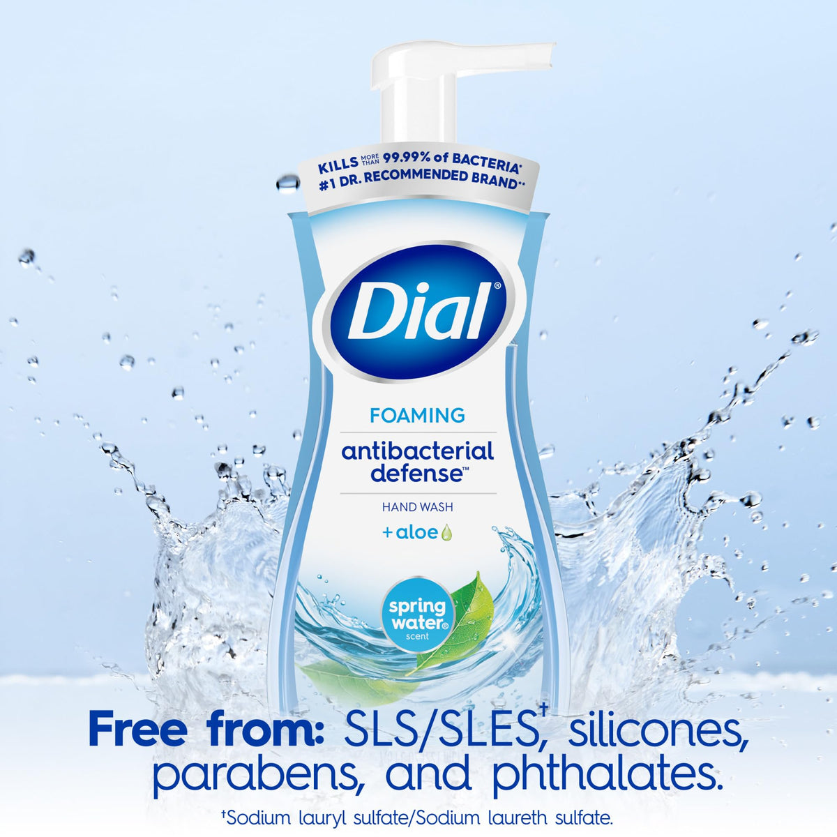 Dial Antibacterial Foaming Hand Soap Spring Water Scent lather demonstration