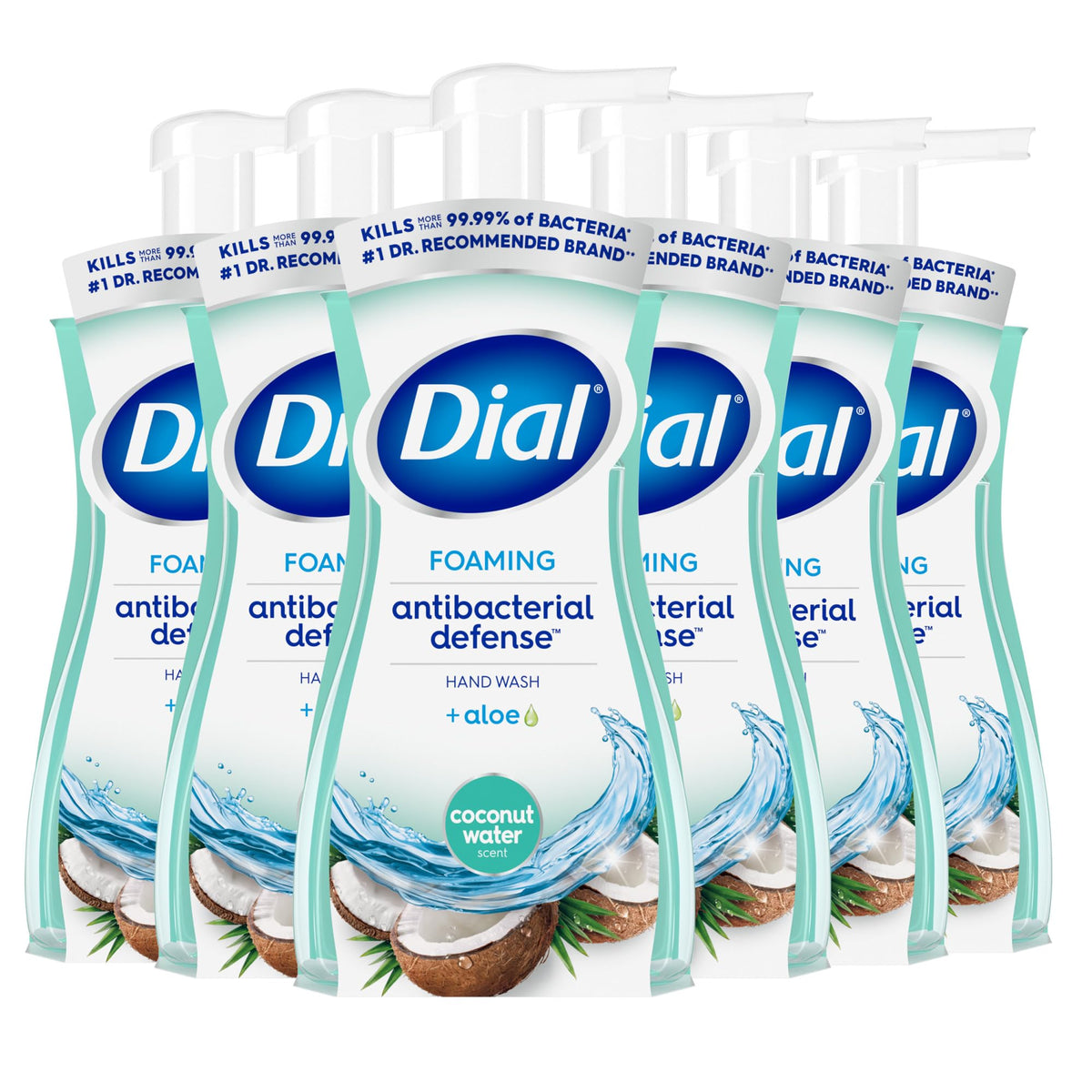 Dial Antibacterial Foaming Hand Wash Coconut Water front view