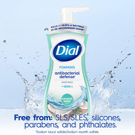 Dial Antibacterial Foaming Hand Wash Coconut Water pump detail