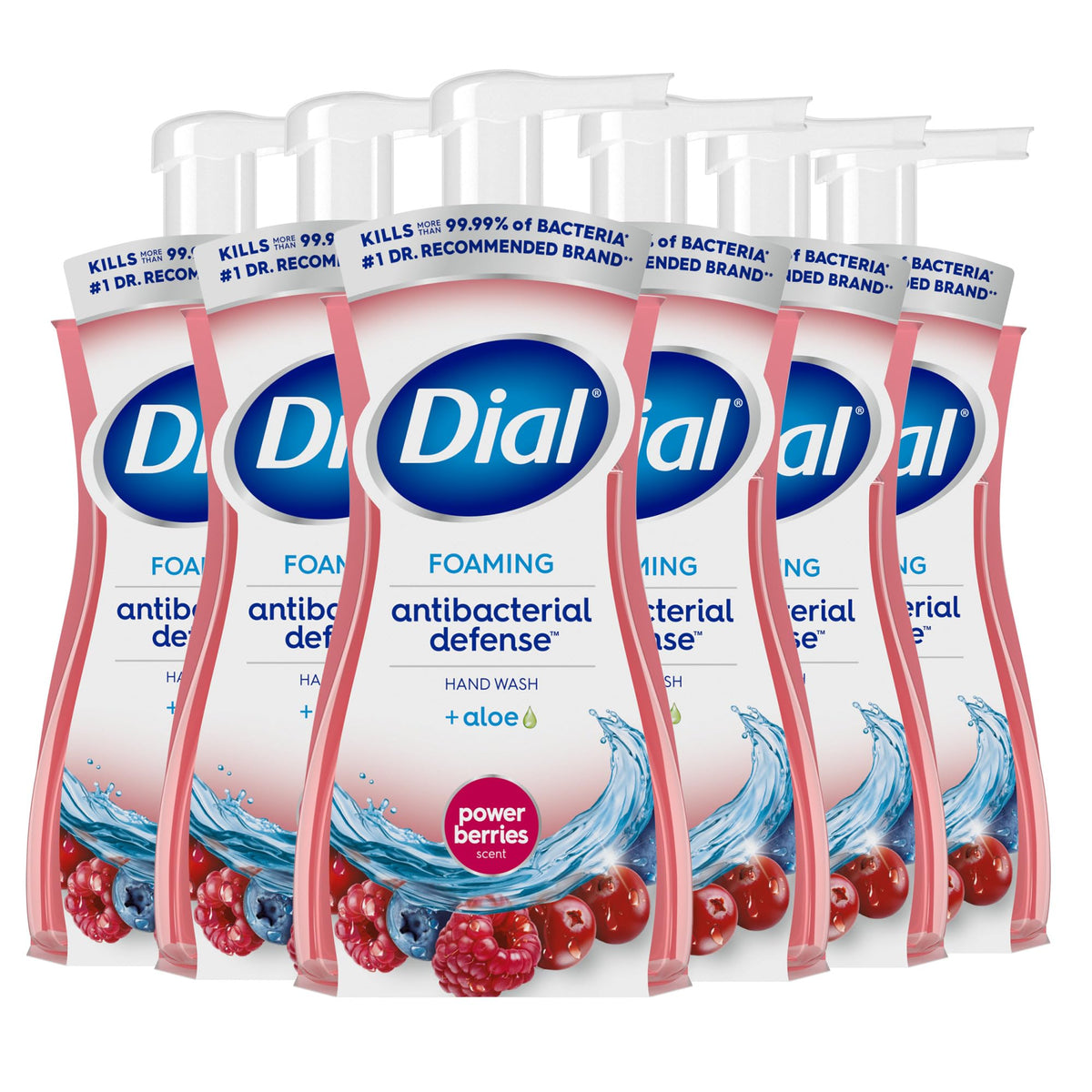 Dial Antibacterial Foaming Hand Wash Power Berries front view