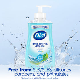 Dial Antibacterial Liquid Hand Soap 11 Fl Oz in a bathroom setting