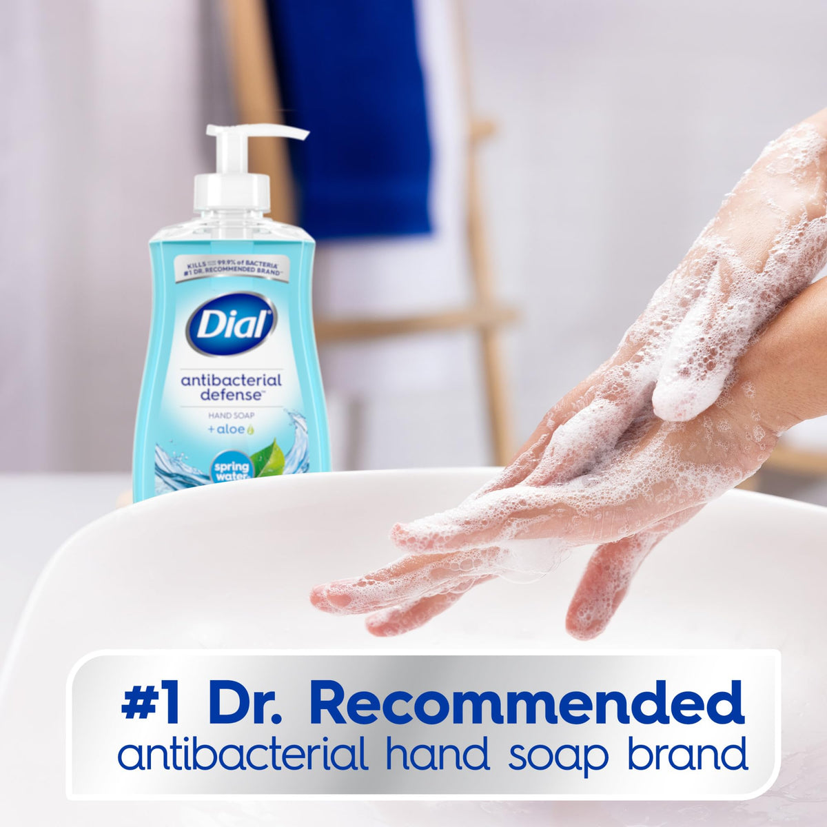 Dial Antibacterial Liquid Hand Soap 11 Fl Oz pump close-up