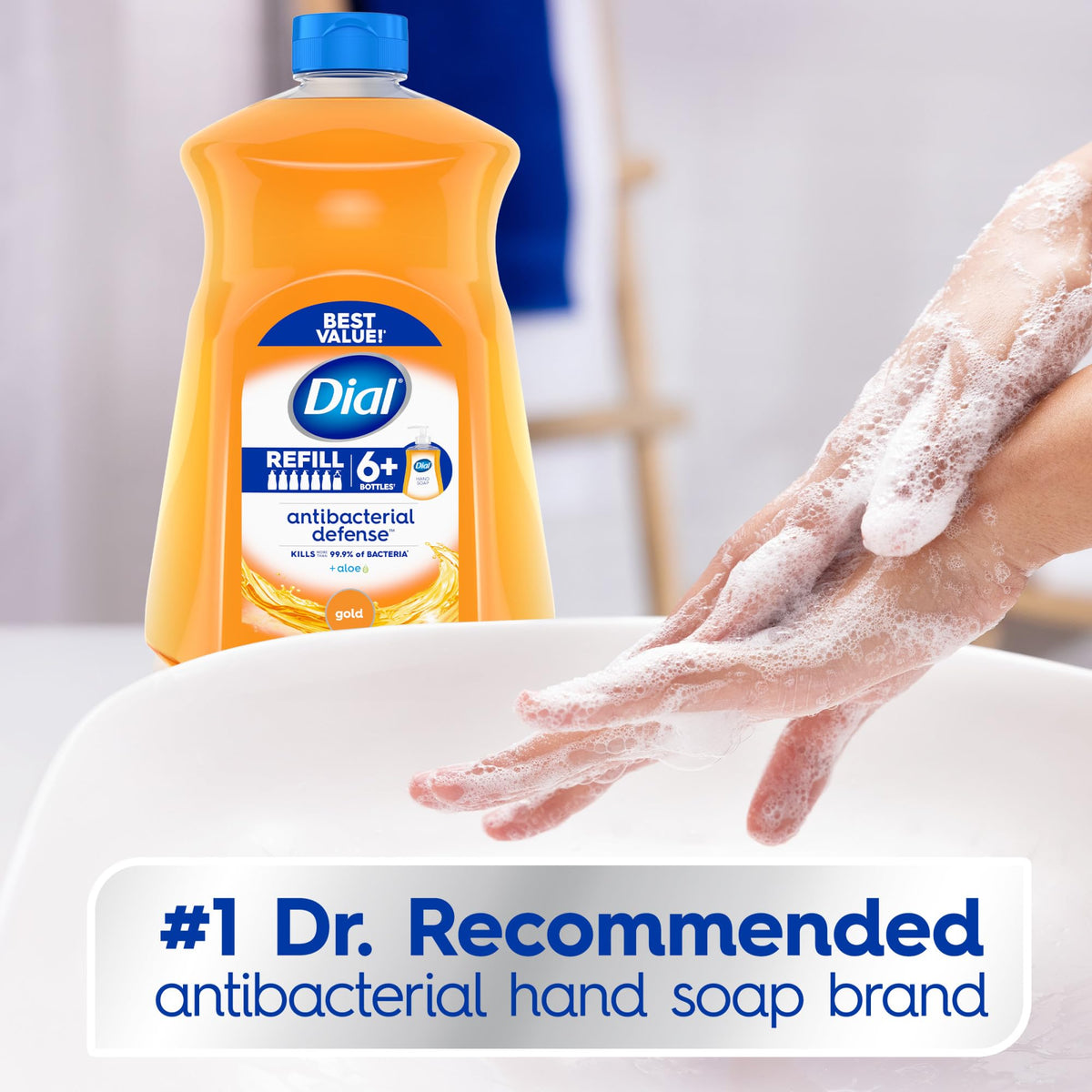 Dial Antibacterial Liquid Hand Soap 52 fl oz refill bottle with aloe vera