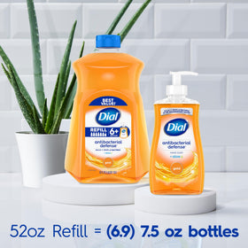 Dial Antibacterial Liquid Hand Soap 52 fl oz refill bottle with pump